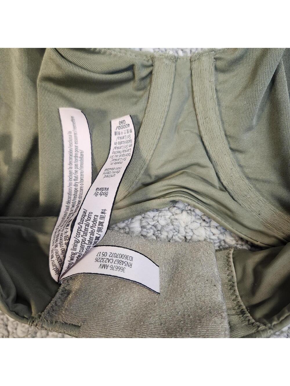 Victoria’s Secret Bra Demi Unlined Green Size 40DDD Underwire - Picture 7 of 8